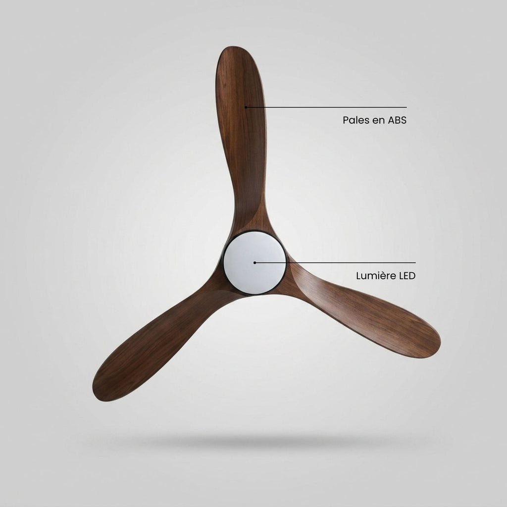 Eolia Air — Ventilateur de plafond en bois, silencieux
