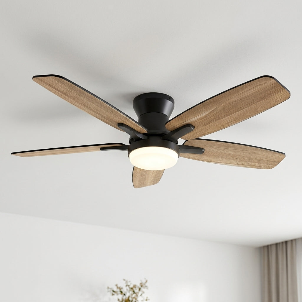 Eolia Chinook — Ventilateur de plafond en bois, silencieux