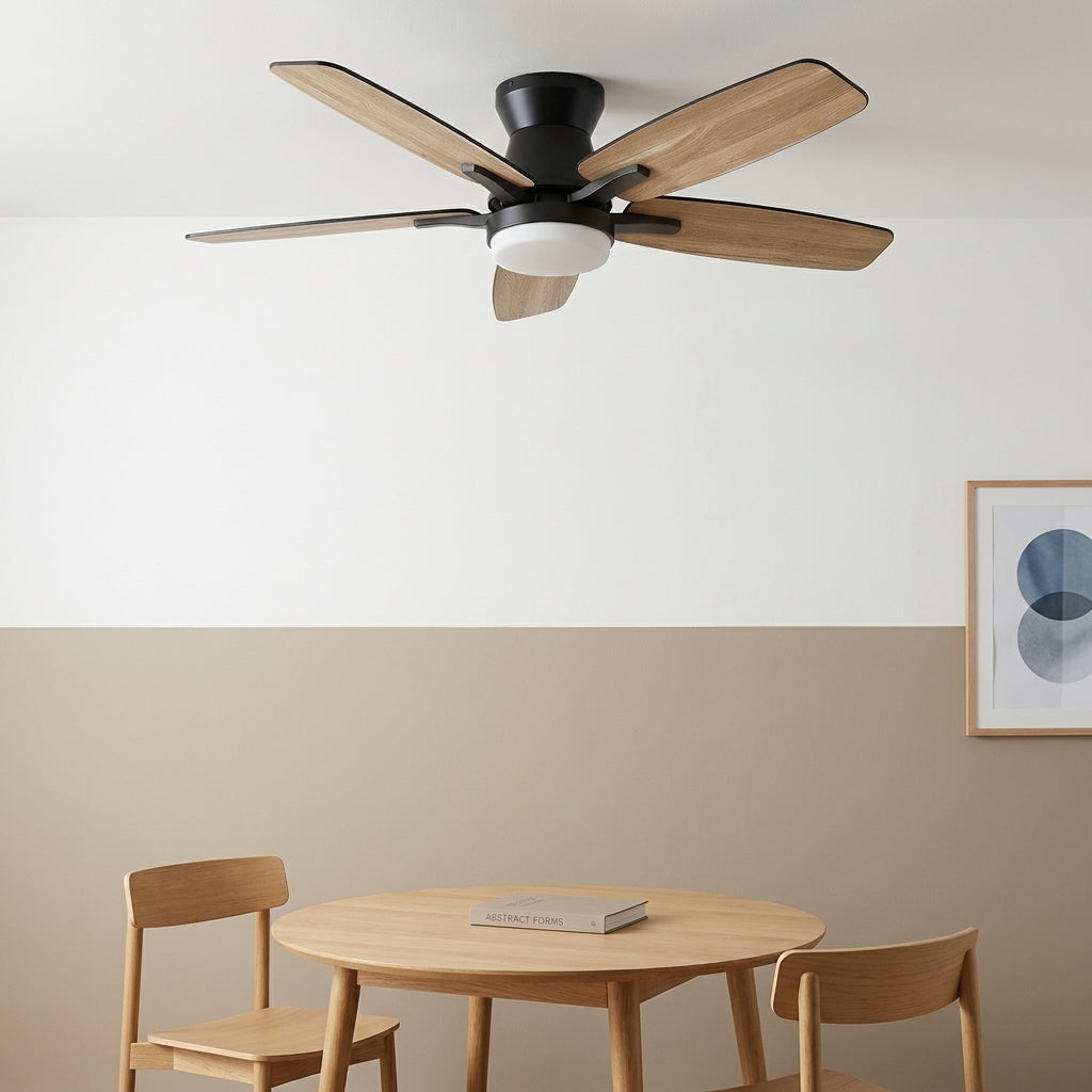Eolia Chinook — Ventilateur de plafond en bois, silencieux
