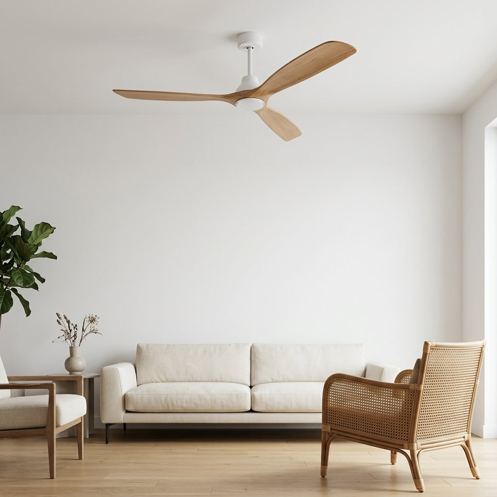 Eolia Cyclades — Ventilateur de plafond en bois, silencieux