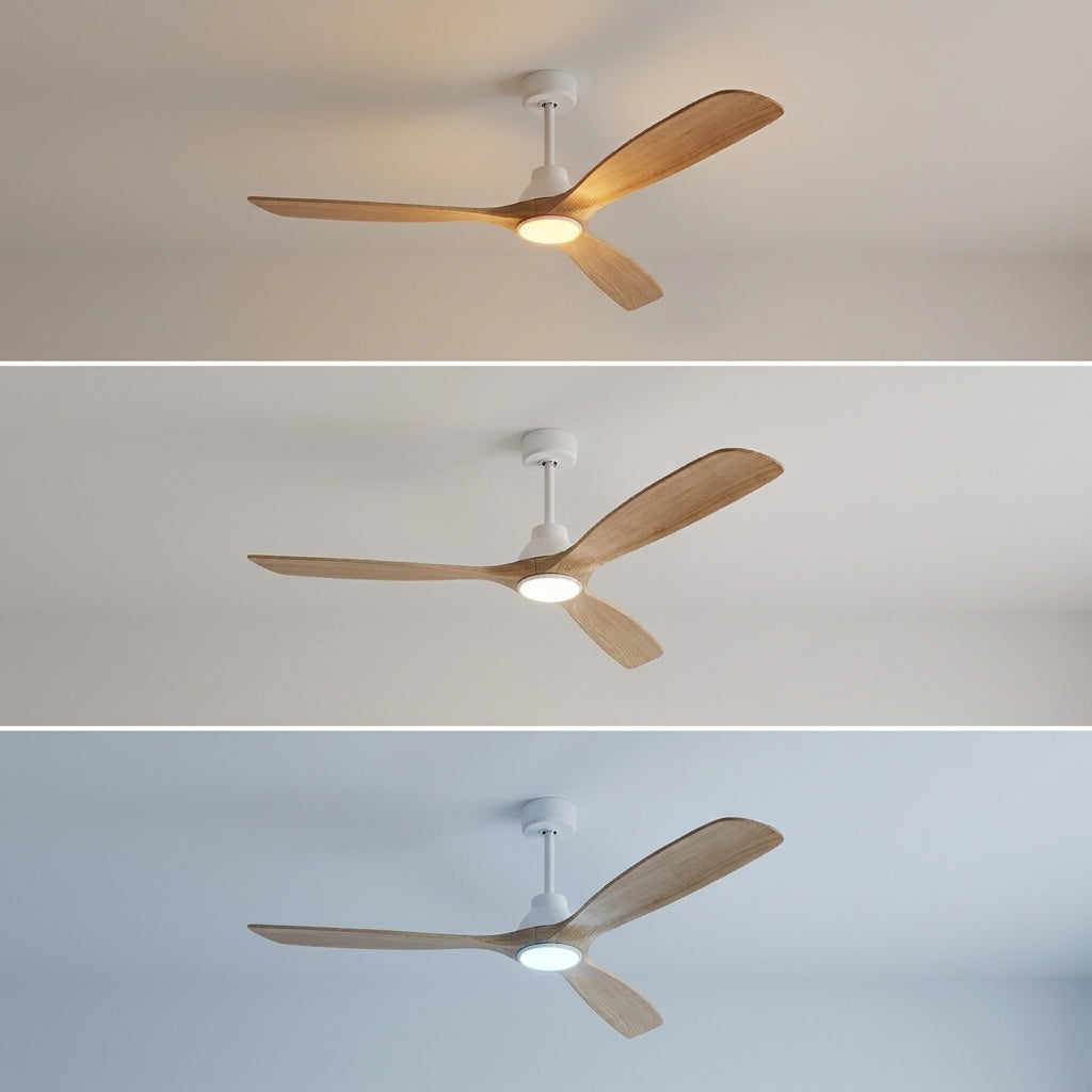 Eolia Cyclades — Ventilateur de plafond en bois, silencieux